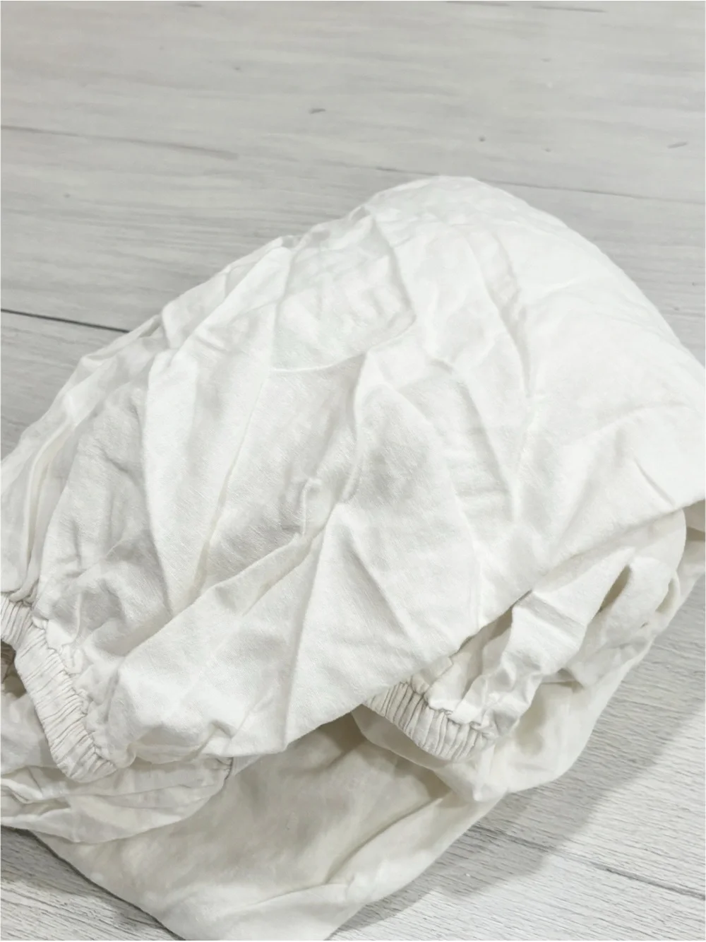 HEARTH & HAND MAGNOLIA Ivory Linen Cotton Blend Fitted Sheet Deep Pocket King